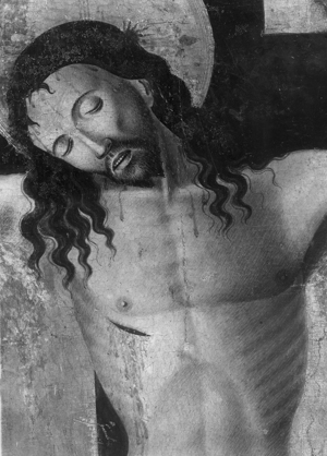 Closeup of the head of Jesus
