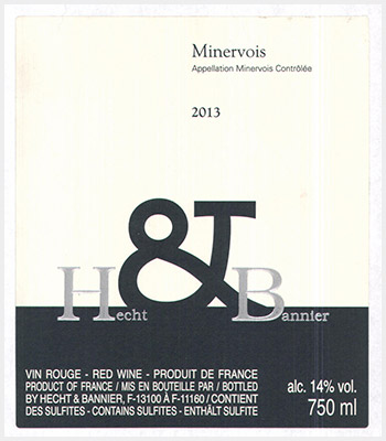 Matched wine label